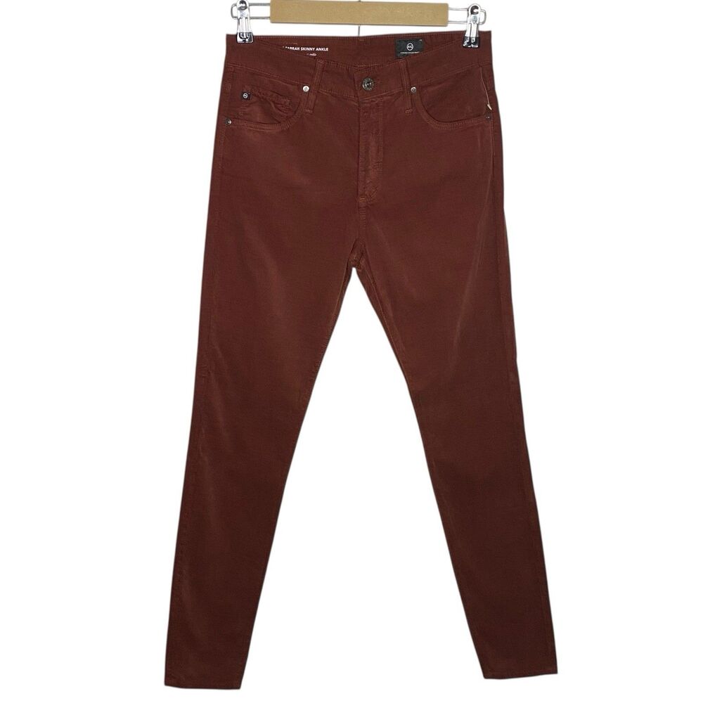 AG Adriano Goldschmied Corduroy Pants Womens 27 Brown Farrah Skinny Velvet NWT